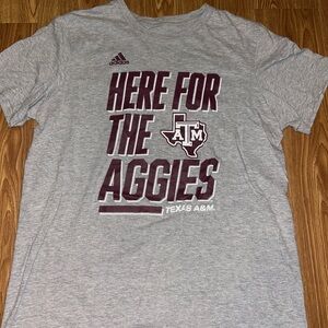 Adidas Gray Texas A&M Aggies Tee